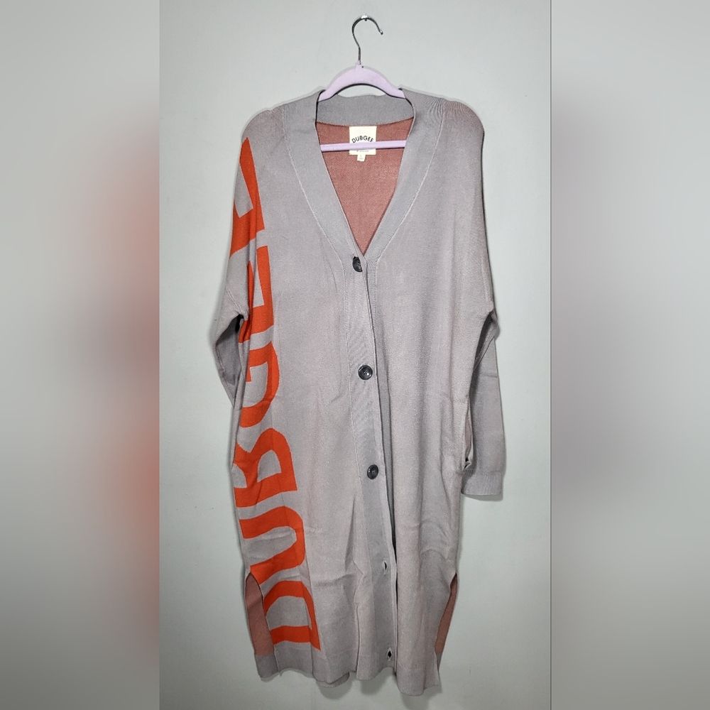 DUBGEE NWOT Long Cardigan by Whoopi Goldberg | Knit Duster  | size Large